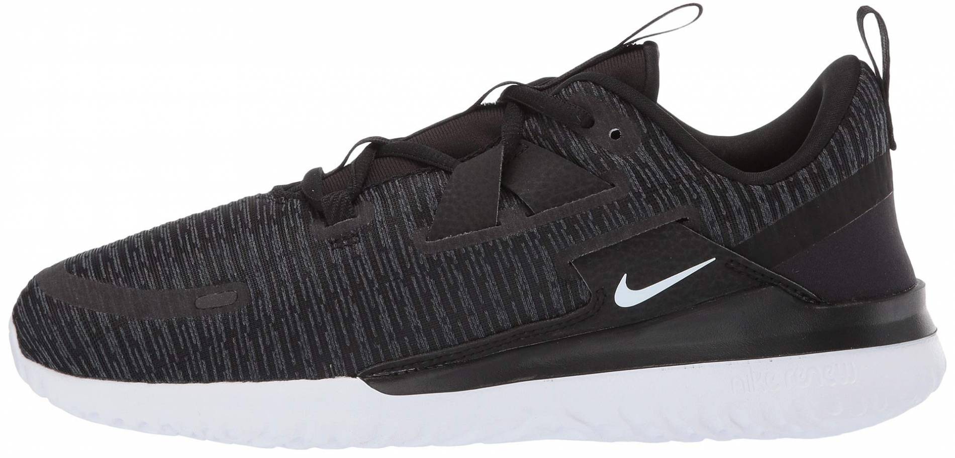 nike running renew arena trainers in black