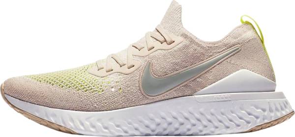 nike epic react flyknit silver running shoes