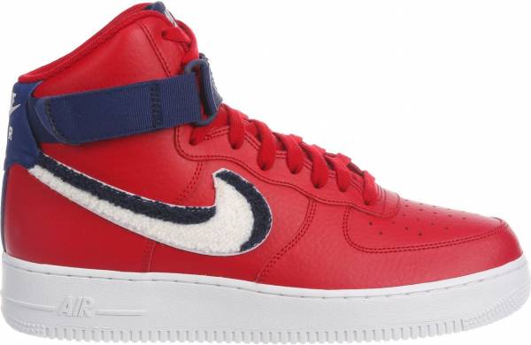 red and white high top air force 1