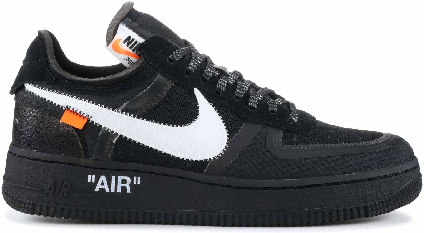 Off-White x Nike Air Force 1 Low sneakers in black green | RunRepeat