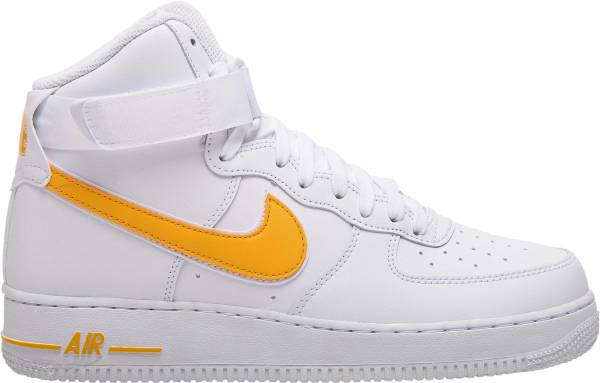 yellow and white high top air force 1