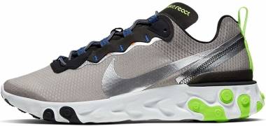 Nike React Element 55 SE - Grey Volt/Silver Metallic/White (CI3831200)