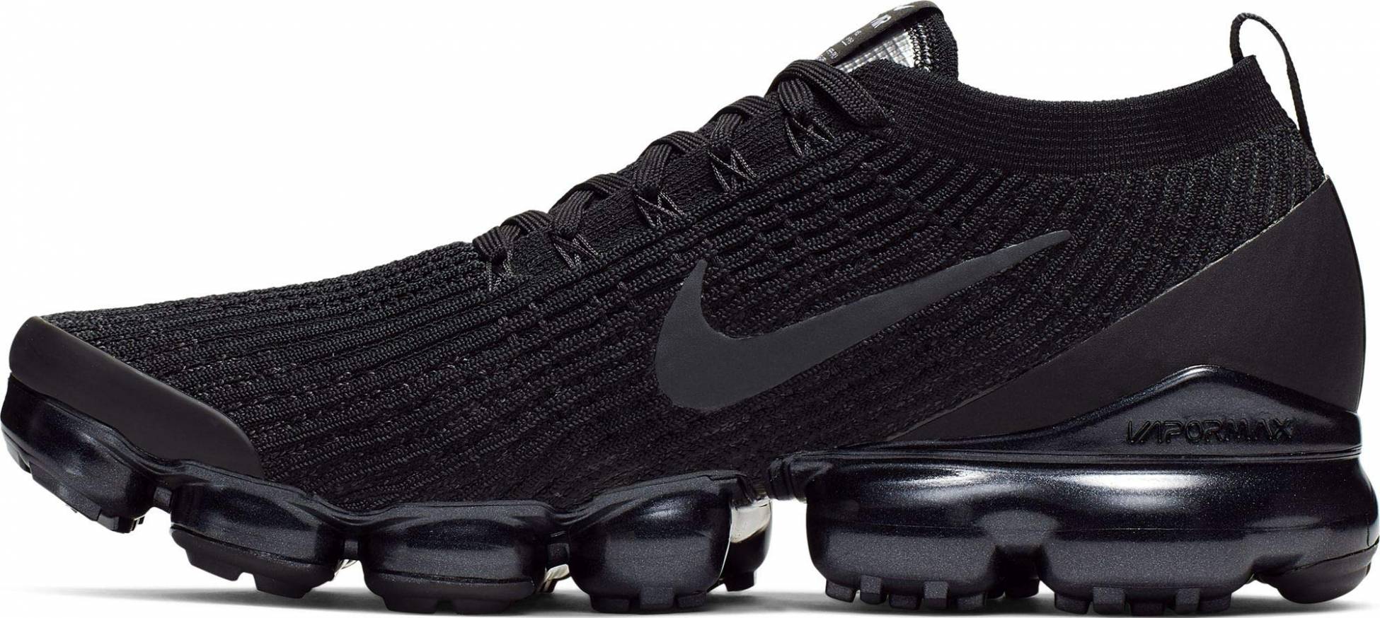 white and black flyknit vapormax