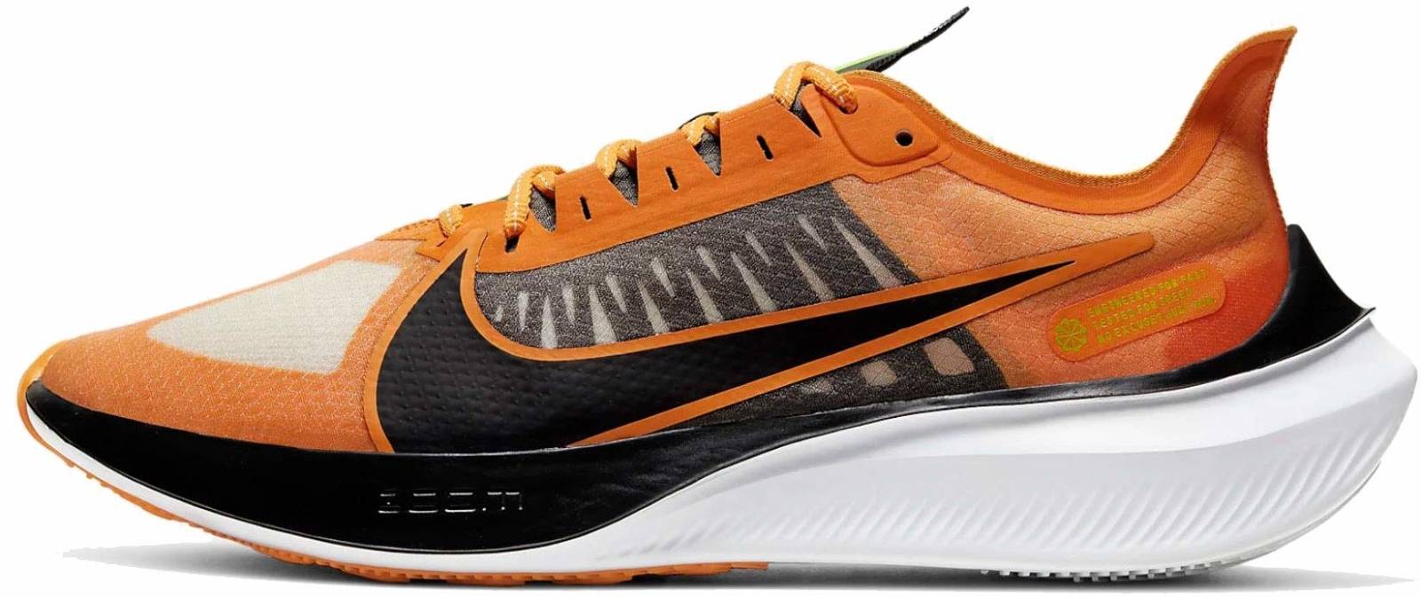 orange running shoes