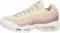 nike sneakers with flower swoosh shoes boys boots - Beige/Tan-Pink-Coral-White (CD7142700)