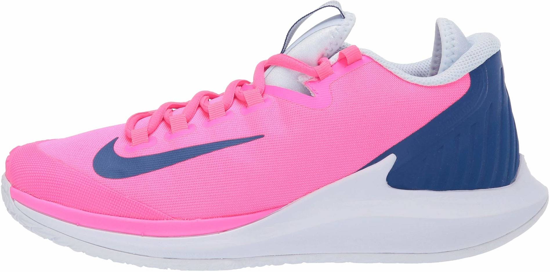 pink and white nike tennis shoes