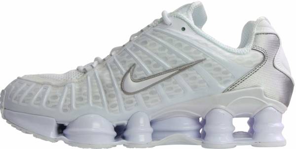 nike shox white and silver