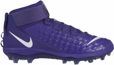 purple and white youth football cleats