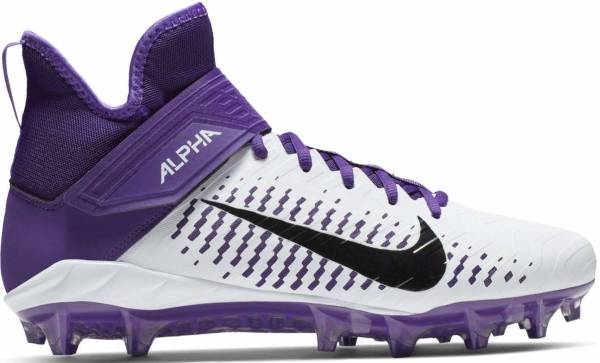 gold and purple football cleats