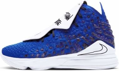 blue white basketball shoes