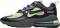 Nike Air Max 270 React - Black/Cool Grey-Court Purple-Vapor Green (CT1617001)