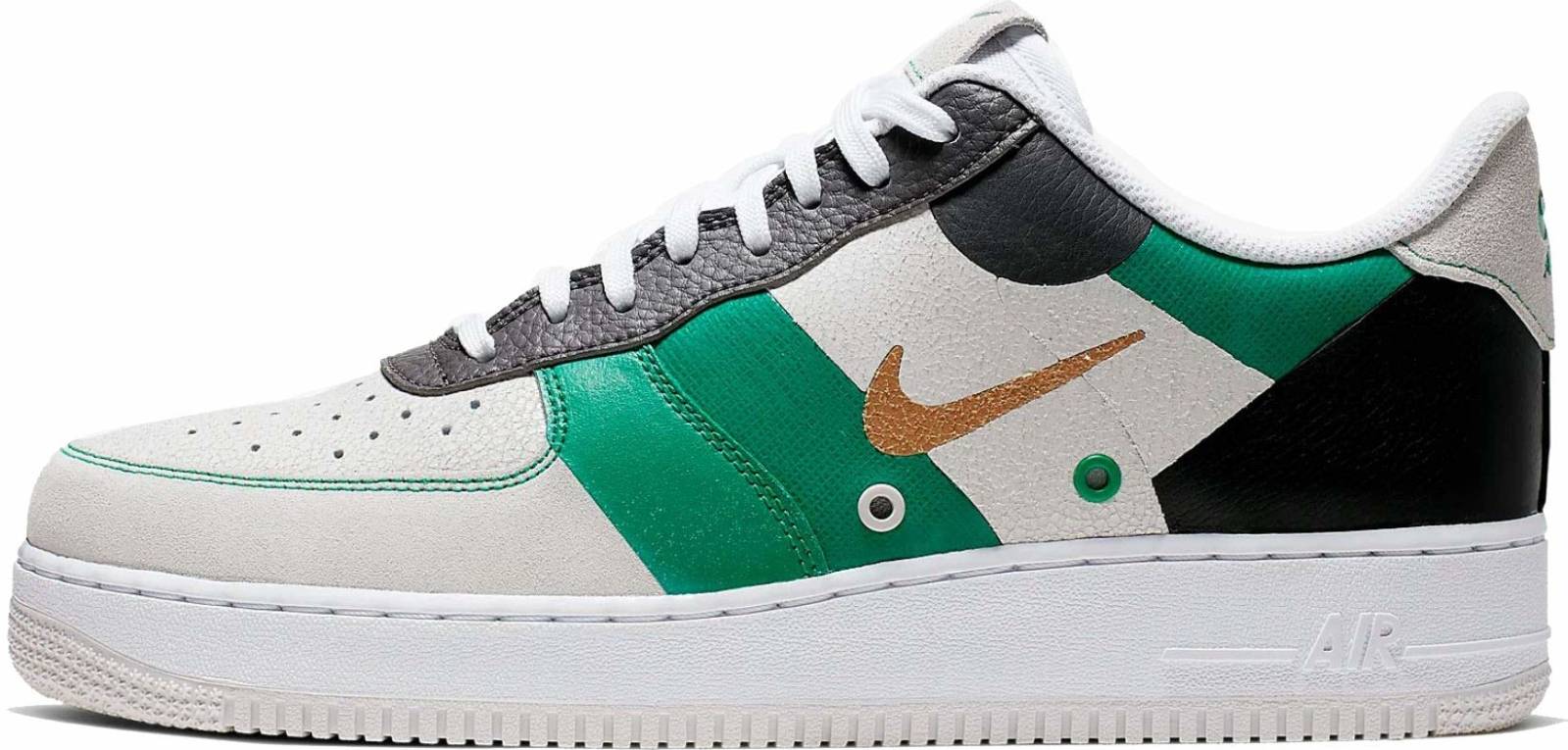 green and gold air force ones