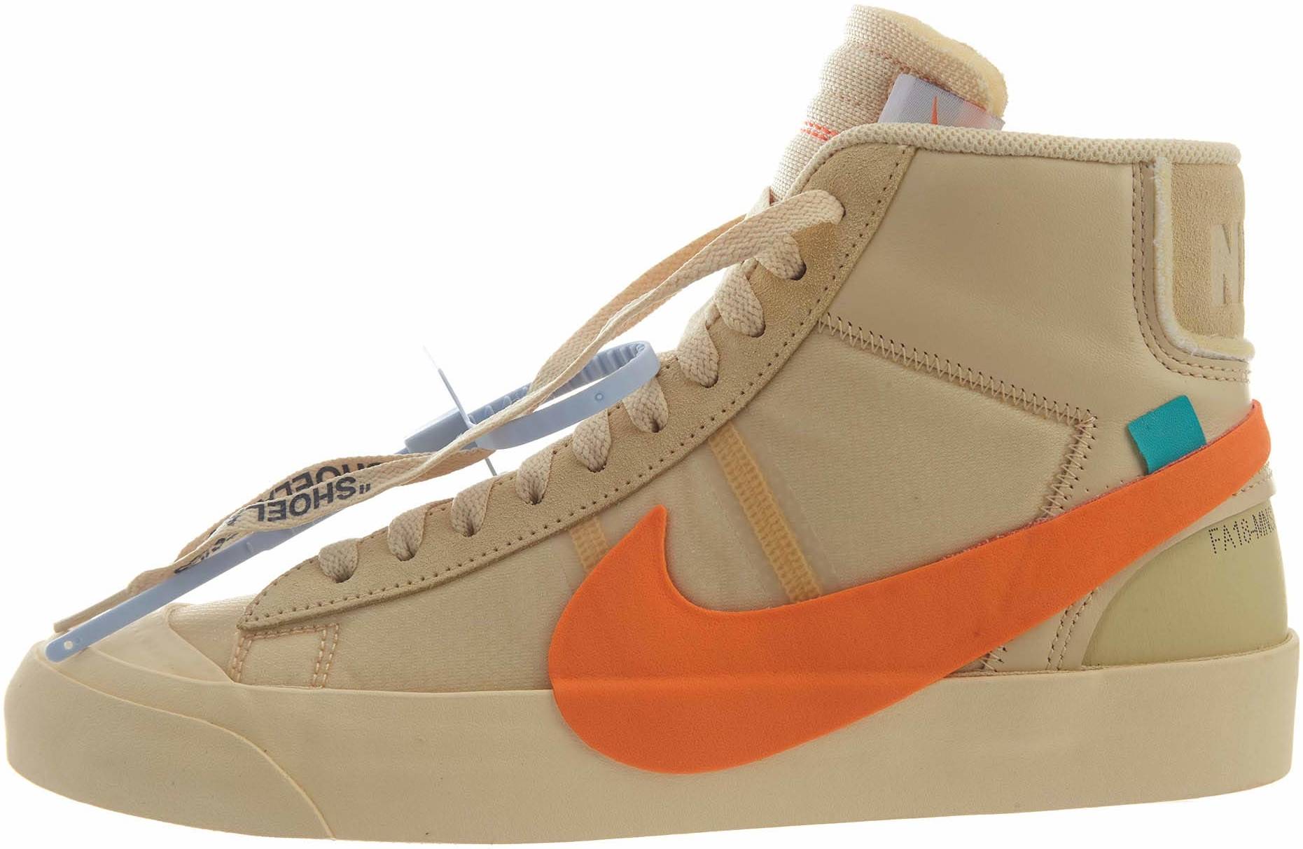 declare witch Perception Nike Blazer Mid Off-White sneakers in beige + grey (only $115) | RunRepeat