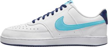 Nike Court Vision Low - White/Blue Void/Turquoise Blue (DM1187100)