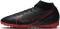 Nike Mercurial Superfly 7 Academy Turf - Black/Black/Dark Smoke Grey-Red (AT7978060)