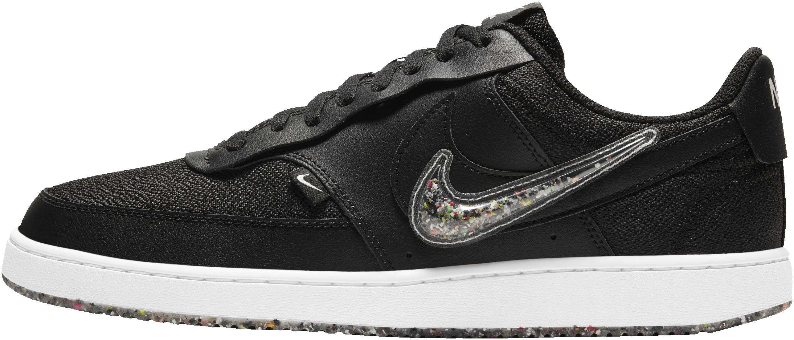 Nike Court Vision Low Premium sneakers in white + black | RunRepeat