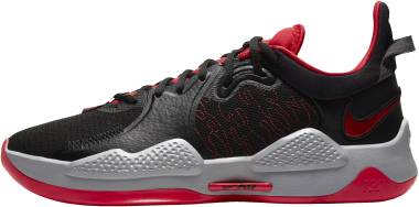 paul george shoes black and red