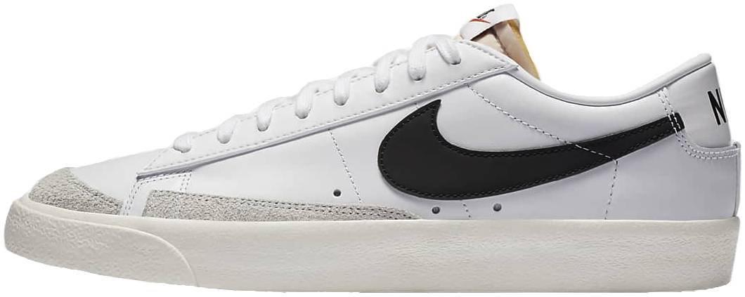 nike blazer black and white low