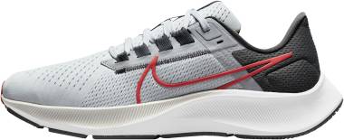 Nike Air Zoom Pegasus 38 - Pure Platinum/Wolf Grey-Iron Grey-Chile Red (CW7356004)