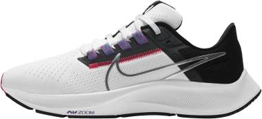 Nike Air Zoom Pegasus 38 - White Mtlc Silver Black Flash Crimson Anthracite Wild Berry (CW7358101)