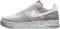 Nike Air Force 1 Crater Flyknit - Wolf Grey/Pure Platinum-Gym Red-White (DC4831002)