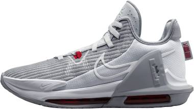 nike lebron witness 6 basketball shoes pure platinum university red white wolf grey adult pure platinum university red white wolf grey a986 380