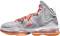 nike lebron 19 basketball packer shoes grey fog total orange bright crimson roma green adult grey fog total orange bright crimson roma green 97f0 60