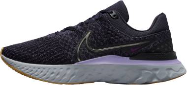 nike react infinity run flyknit 3 men s road running shoes cave purple cool grey lilac metallic pewter a597 380
