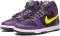Nike Dunk High EMB - Black/Opti Yellow/Court Purple/White (DH0642001) - slide 1