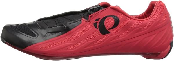 red and black cycling shoes