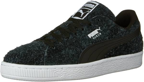 puma suede shoes black and white