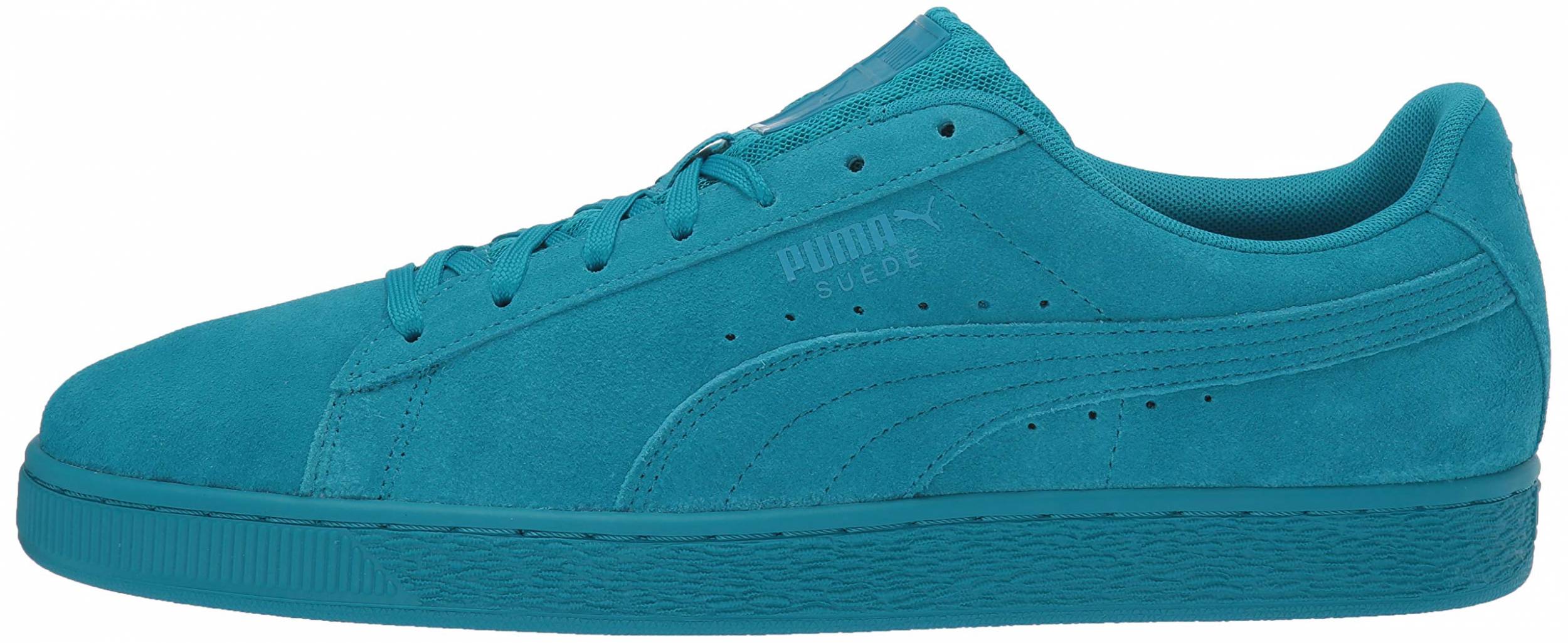 turquoise and white pumas