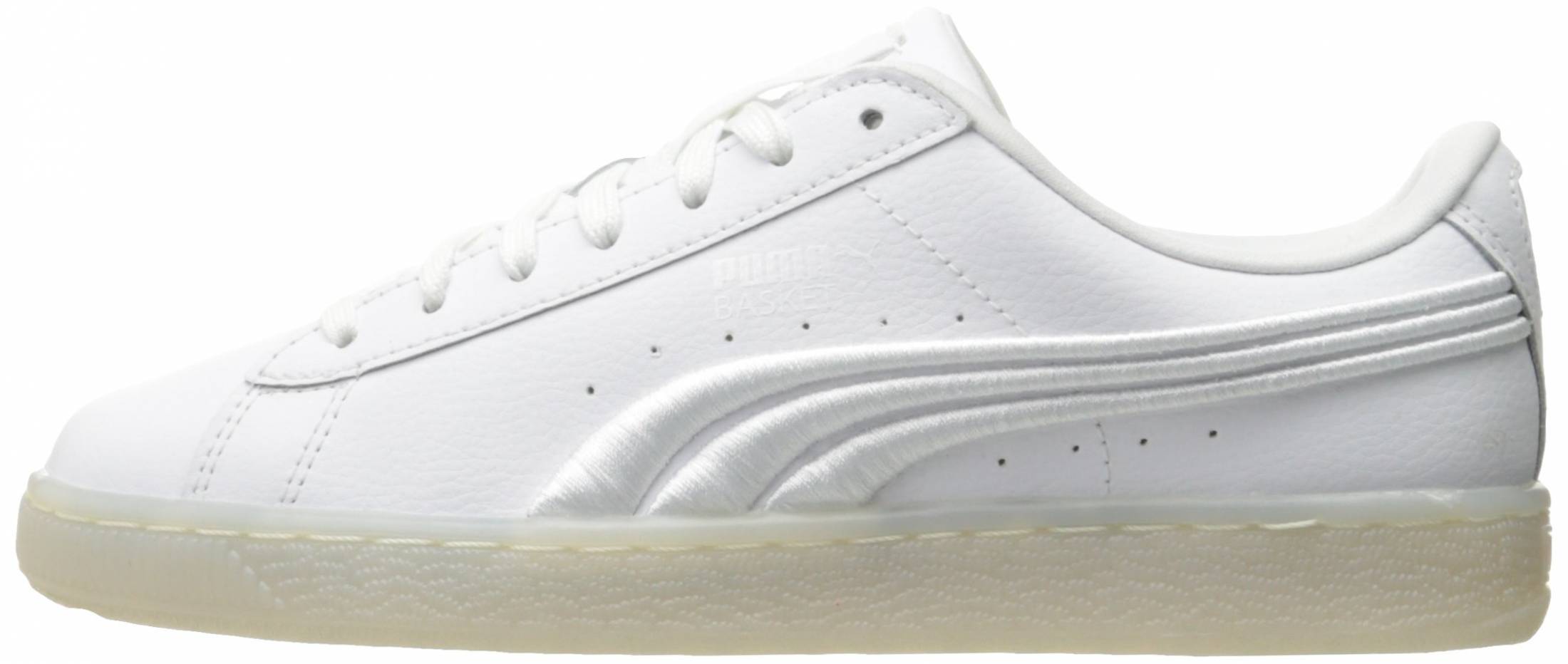 puma all white tennis shoes