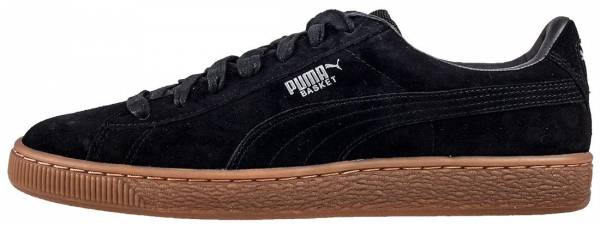 puma basket trainers black