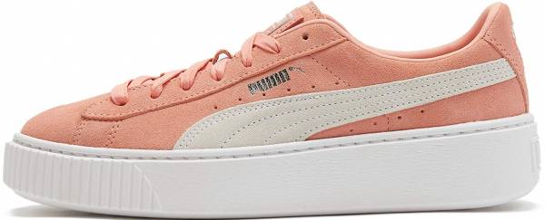 puma suede platform orange