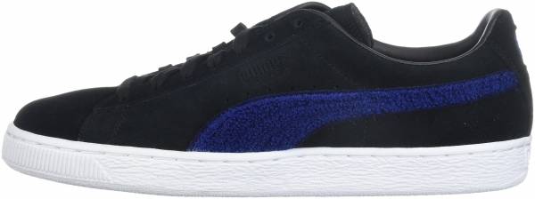 puma black blue shoes