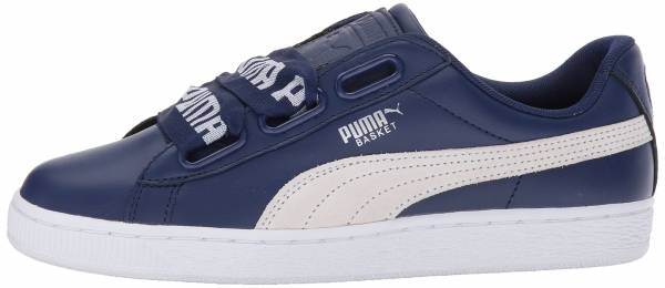 puma basket heart women's white