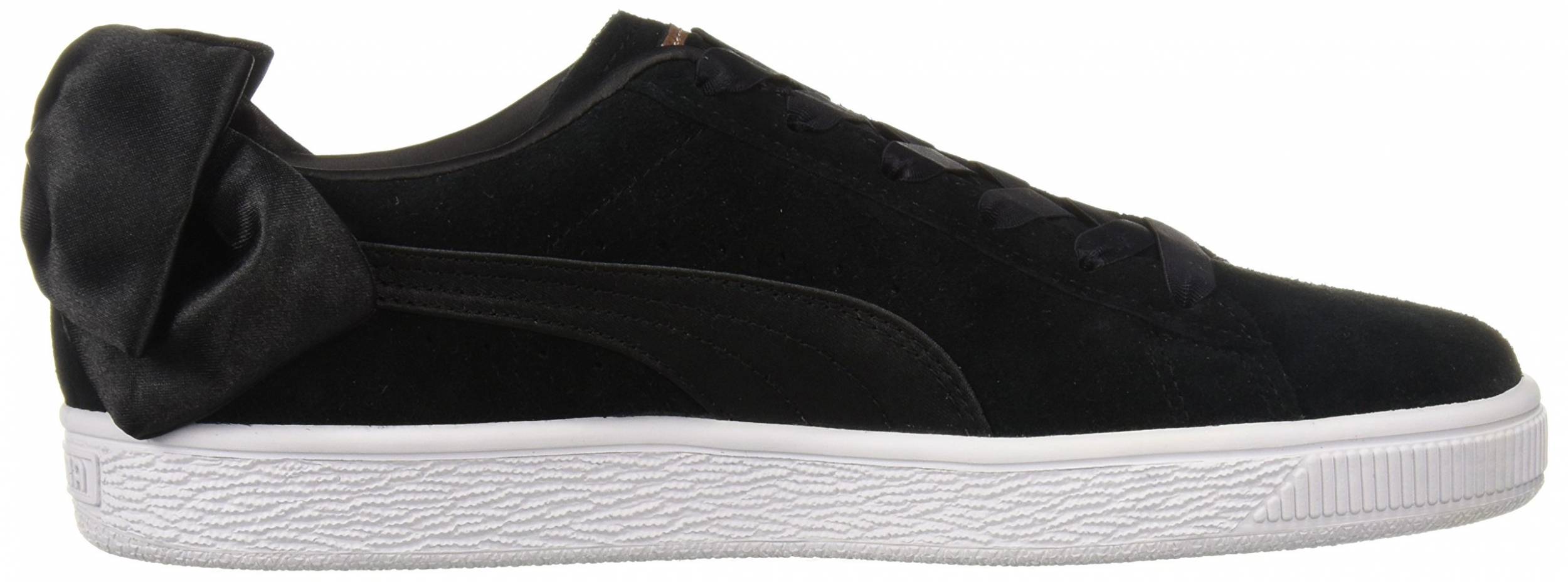 puma suede bow trainers in white