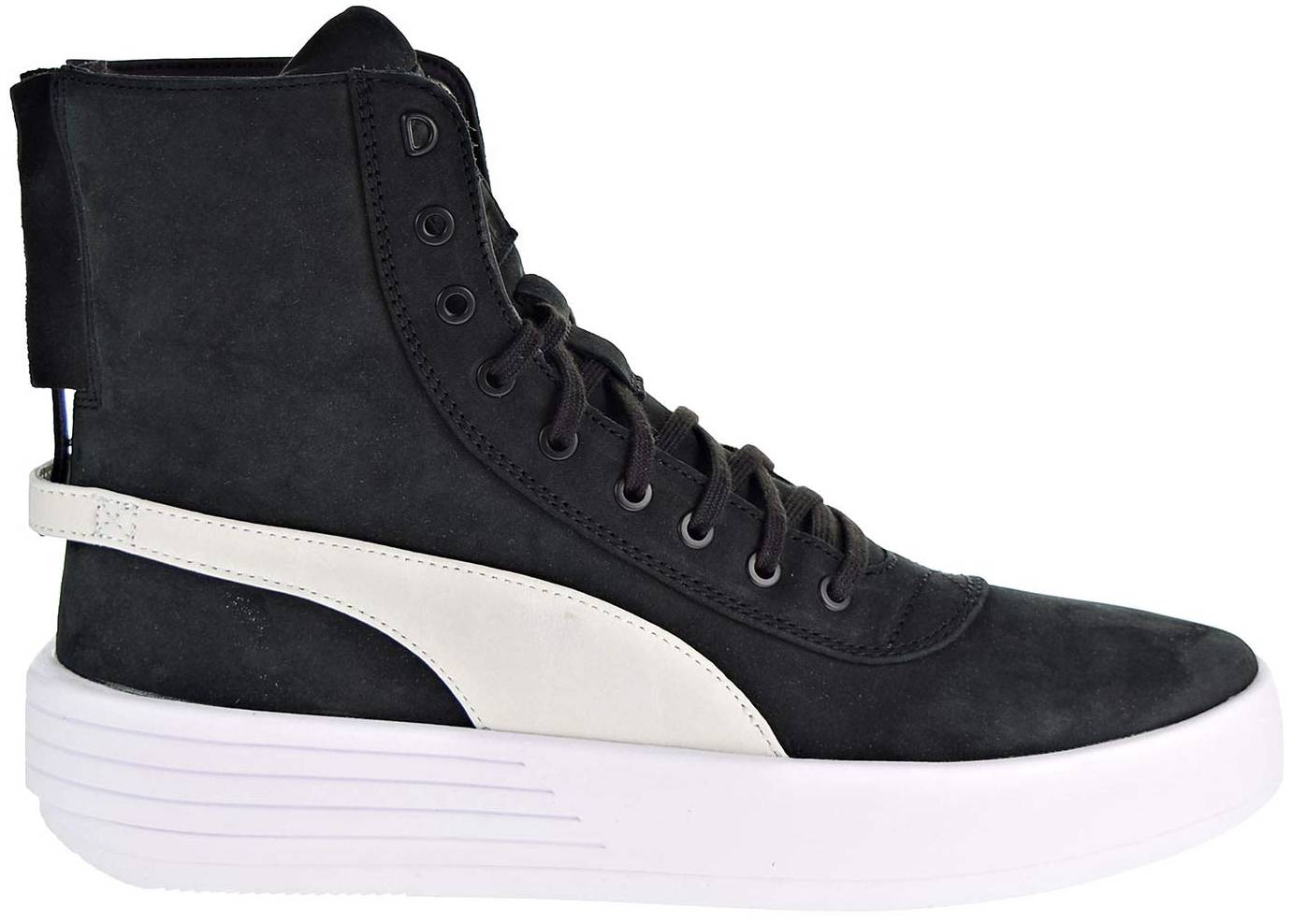 puma black shoes with white sole