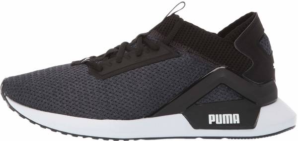 puma black running sports shoes