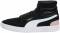 PUMA Cat Logo on Cross Strap and Footbed - Puma Black/Bridal Rose (37106701)