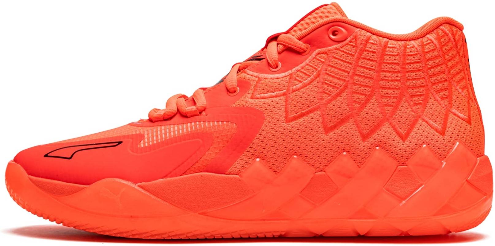 puma orange basketball shoes