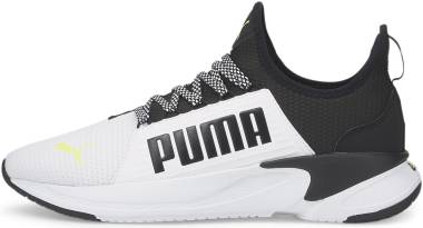PUMA Terry half-zip sweat - Puma White/Puma Black/Yellow Alert (37654003)