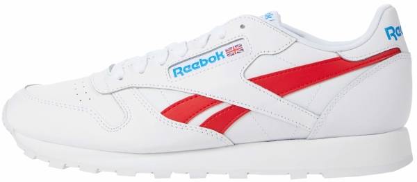 white leather reebok shoes