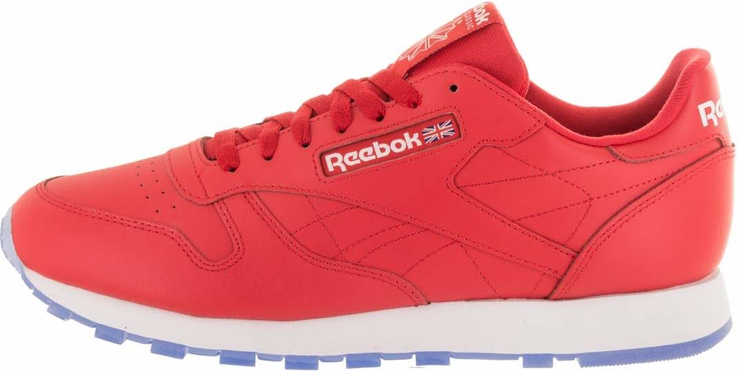 red and white reebok sneakers