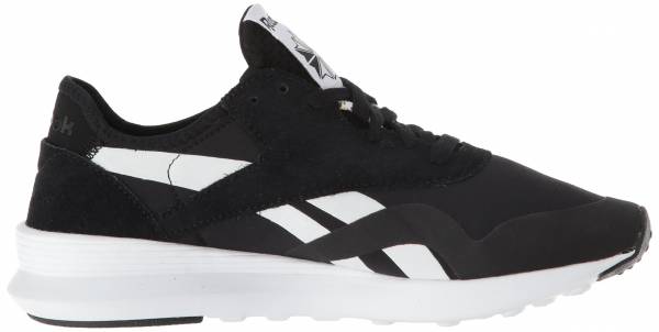 reebok cl nylon black and white