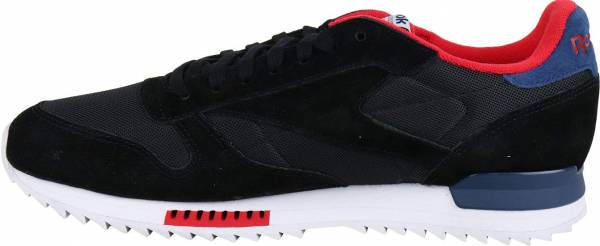 reebok classic leather black suede
