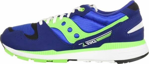 blue and green sneakers