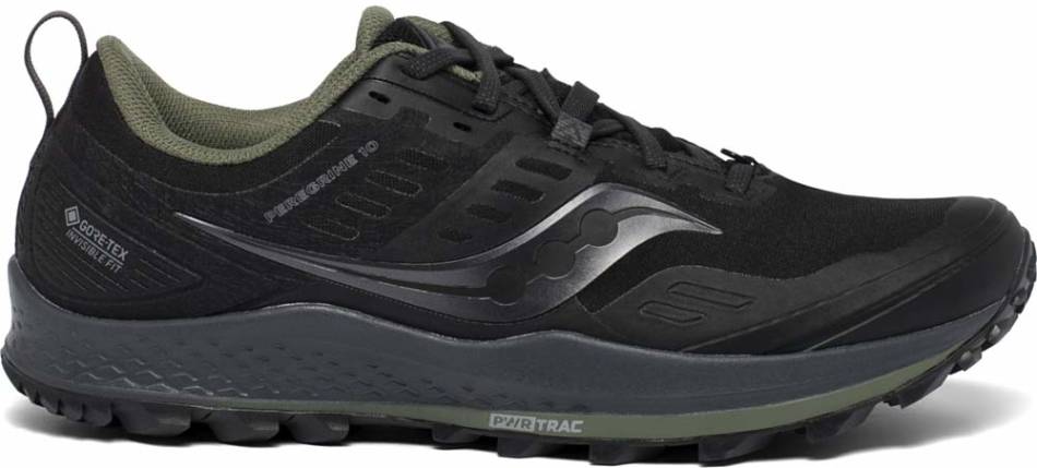 Saucony Trail Running Shoes Peregrine 10 GORE-TEX Womens Black 