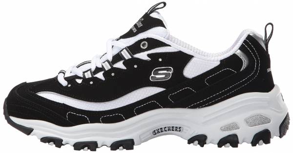 sketchers black and white shoes